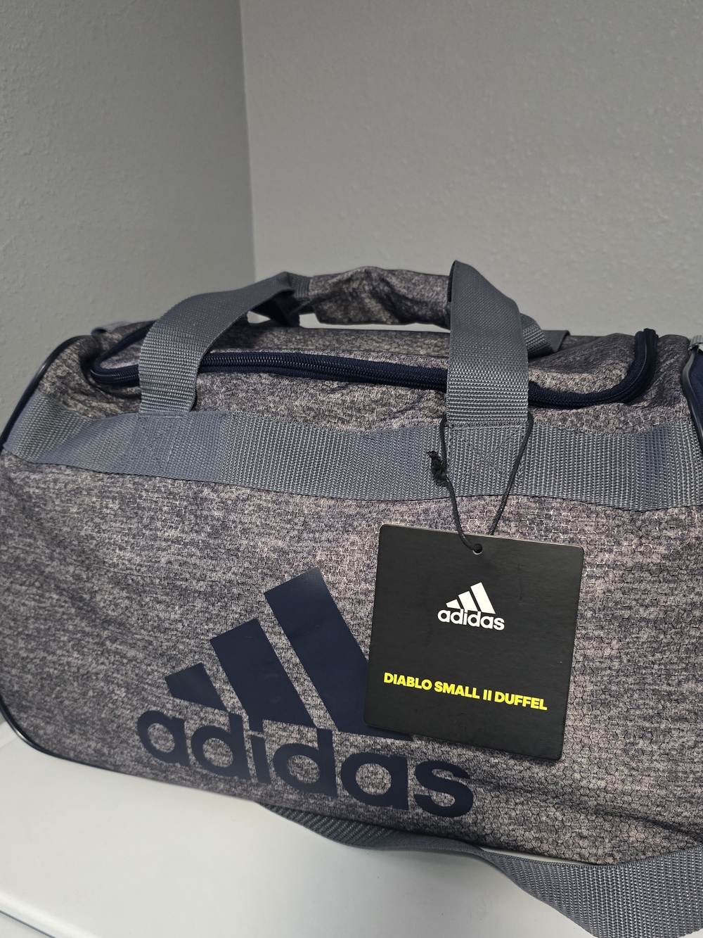adidas Diablo Small II Duffel Bag - Heather Gray and Navy